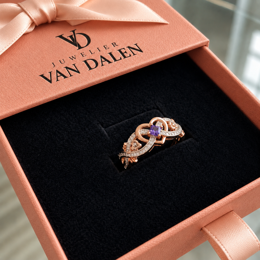 Ring Violetheart | Tweekleurig goud