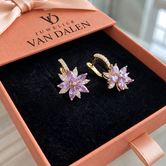 Oorbellen Amethelis Flora | Goud