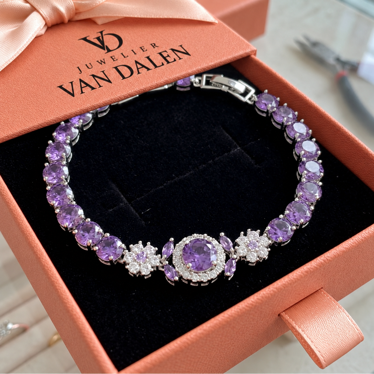 Tennisarmband Tirza | Witgoud