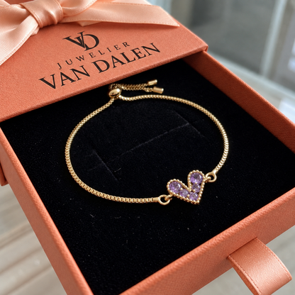 Armband Liefde Lila | Goud