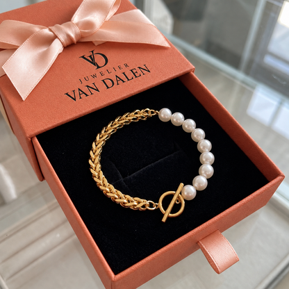 Elegante madeliefjesarmband | Goud