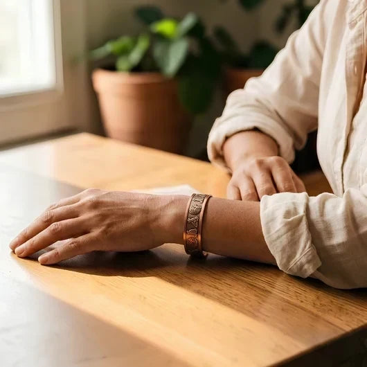 Koperen armband Streek
