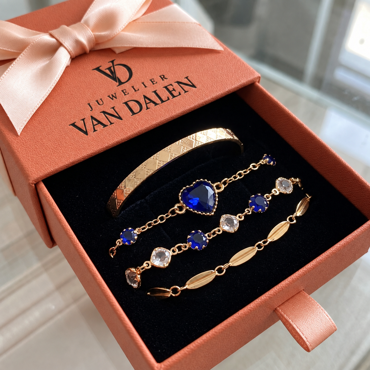 Armbandenset Ada Noords Blauw | Goud