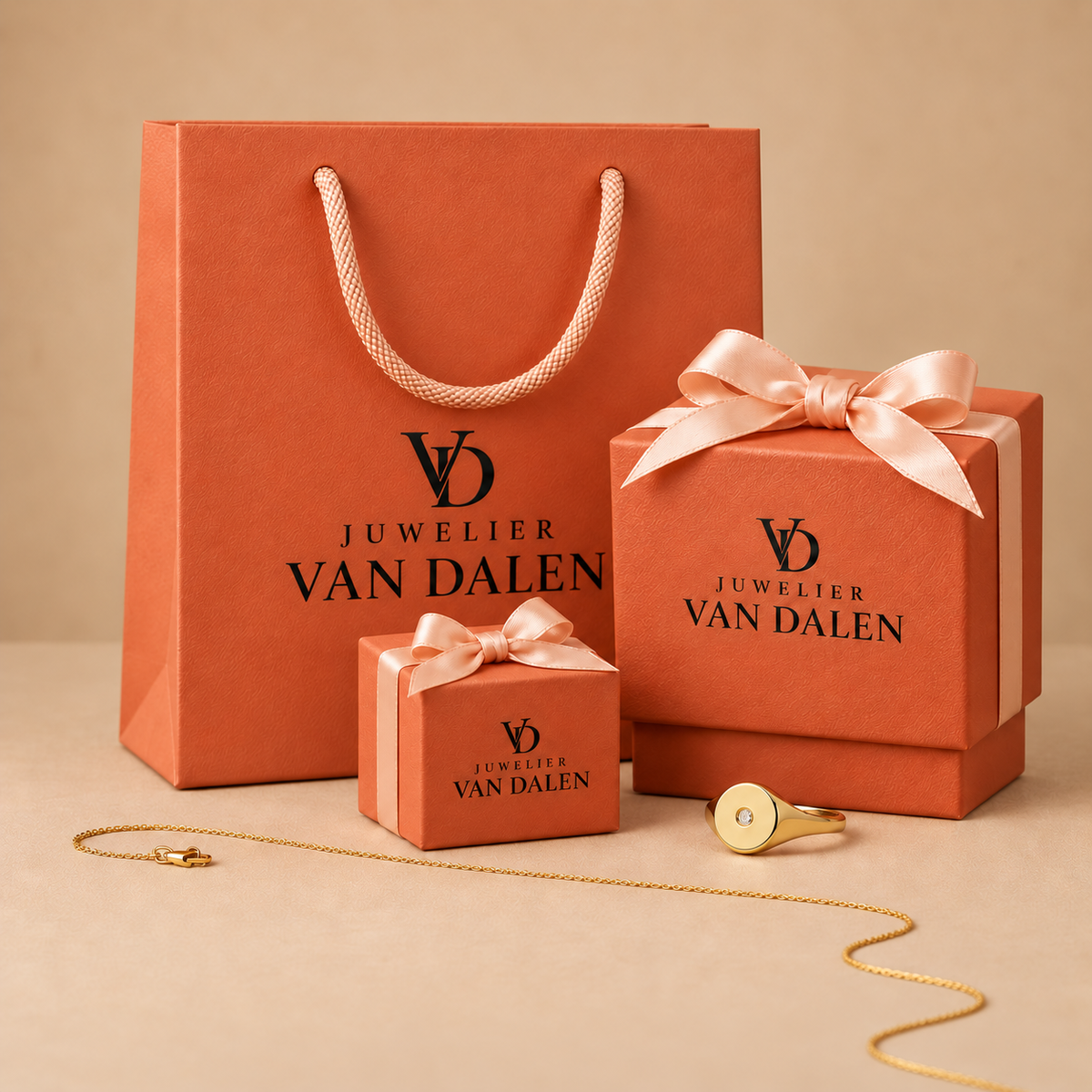 Ketting Gerda Azuur Bloei | Goud