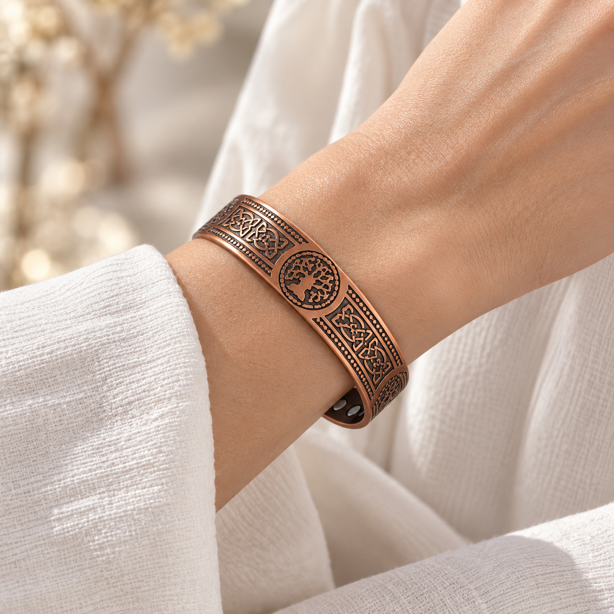 Koperen armband Antieke knoop