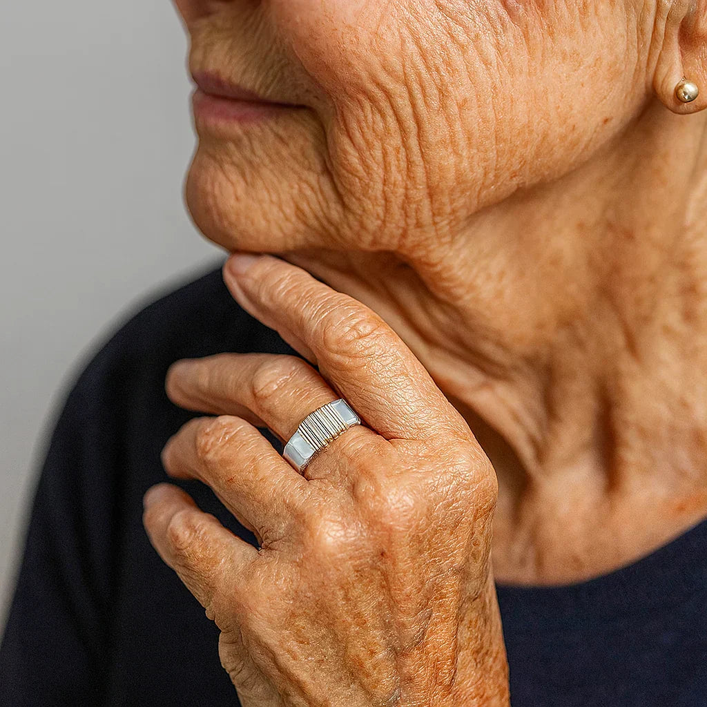 Boho-ring met draadjes in goud