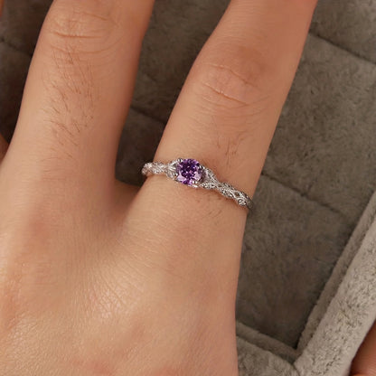 Ring Brigitte met amethist in goud