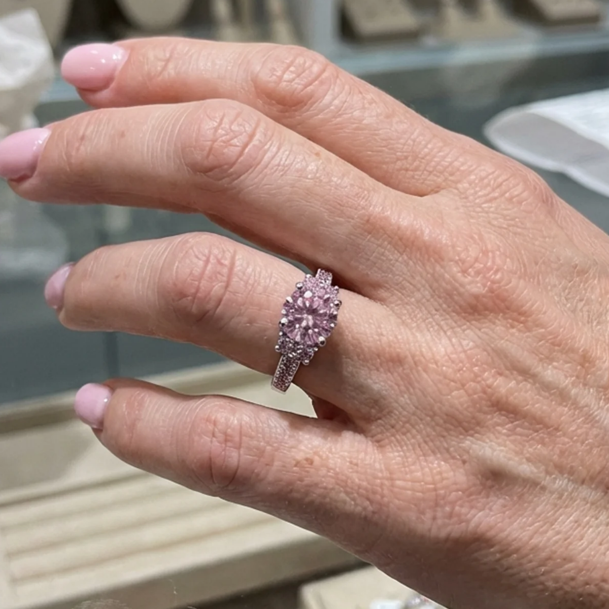 Ring Célia Rosette in wit goud