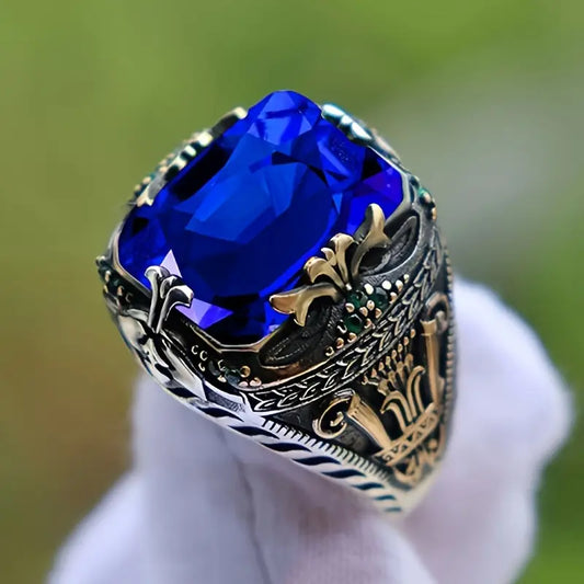 Ring Clara Saphira in tweekleurig goud