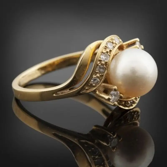 Elegante ring met madelief in goud