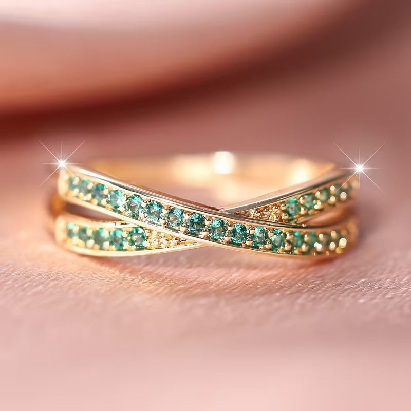 Smaragdring in goud