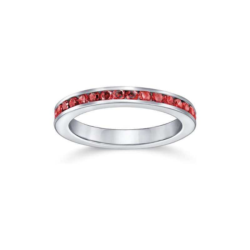 Robijn eternityring in wit goud