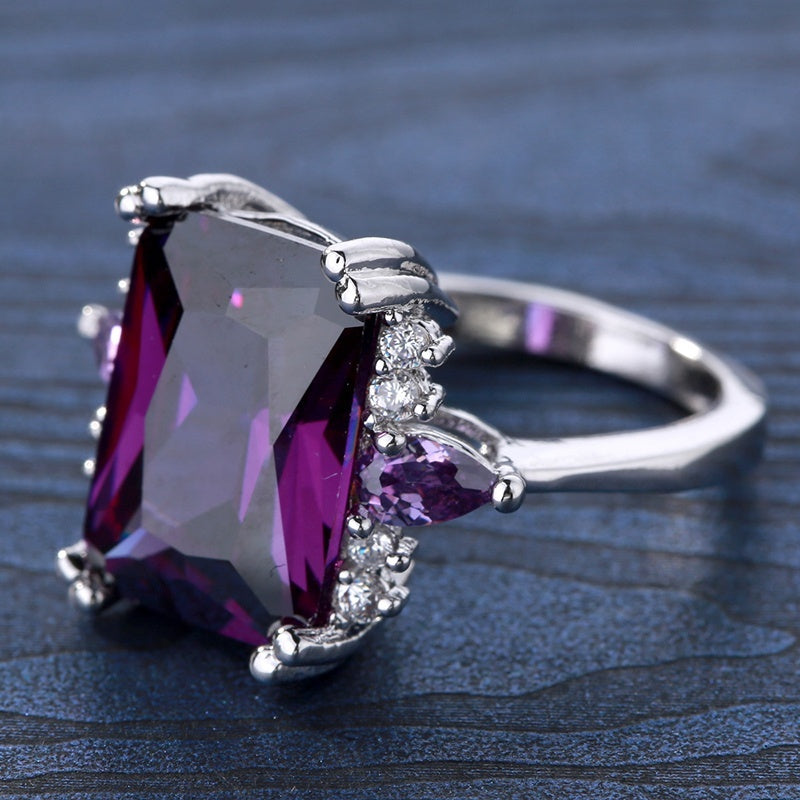 Amethist ring Franziska in goud