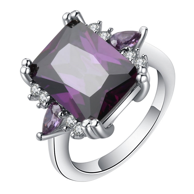 Amethist ring Franziska in goud