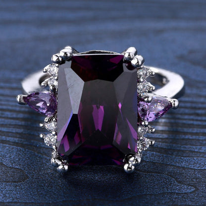 Amethist ring Franziska in goud