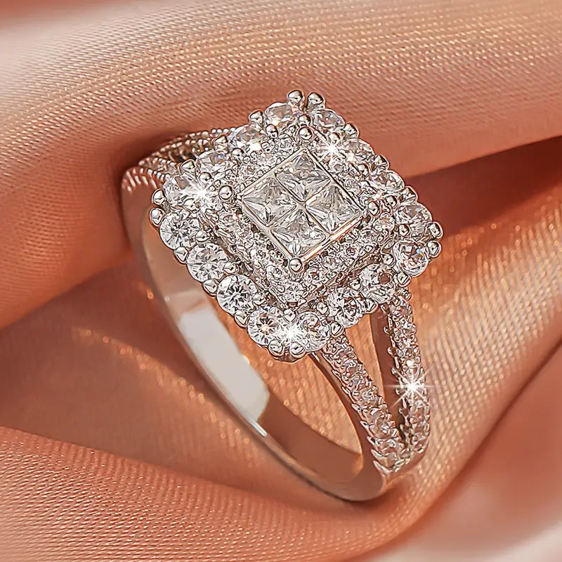 Geometrische ring in goud
