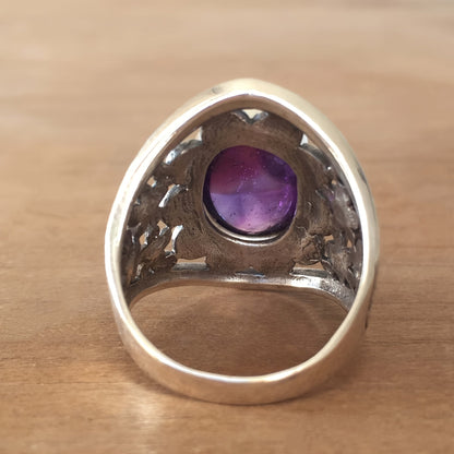 Ring Hyda met agaat en amethist in goud