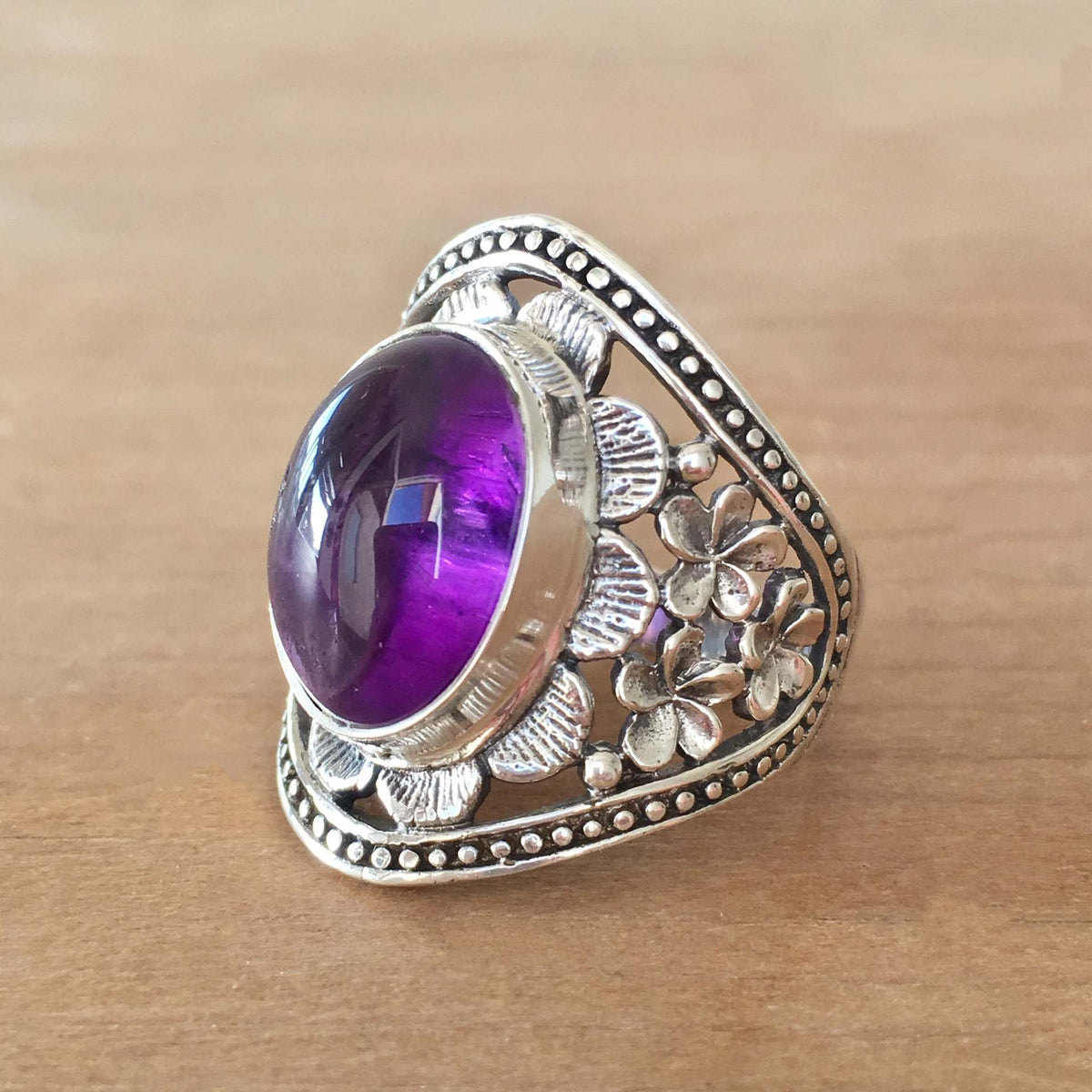 Ring Hyda met agaat en amethist in goud