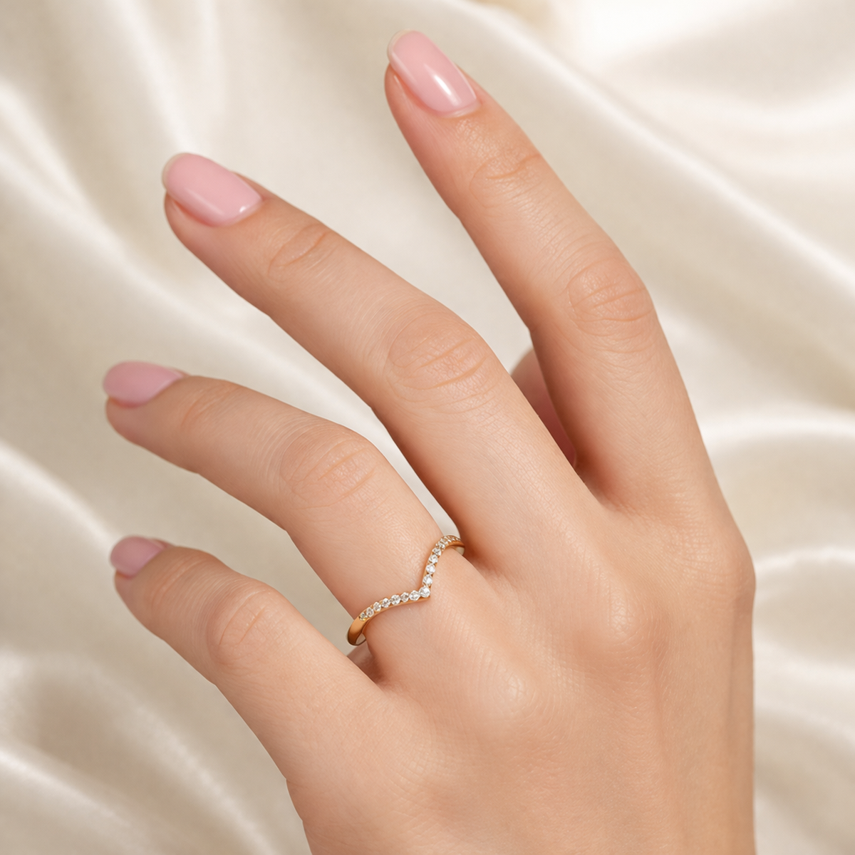 Golvende ring Katia in goud