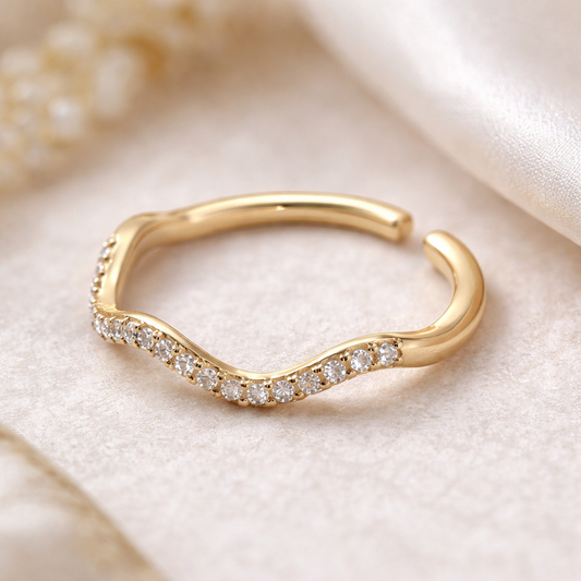 Golvende ring Katia in goud