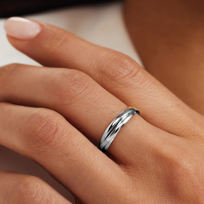 Ring Léna Trielle in wit goud