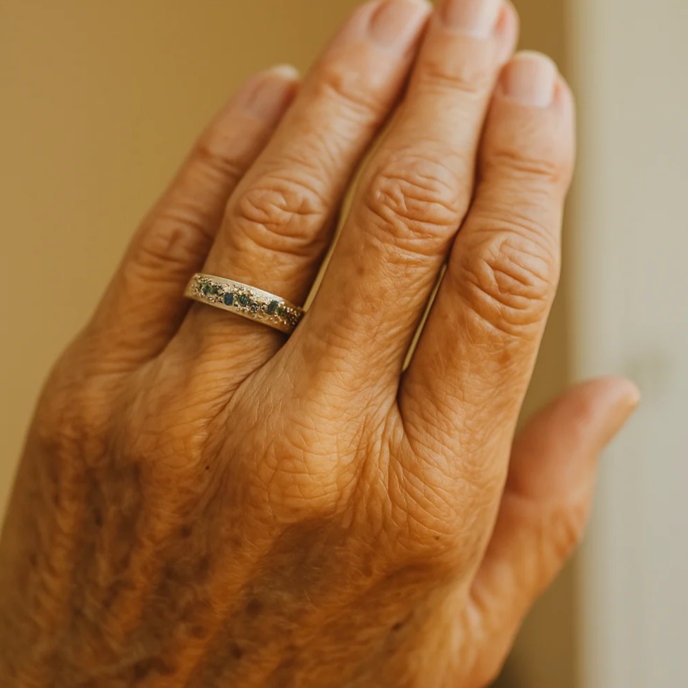 Veelkleurige vintage ring | Goud
