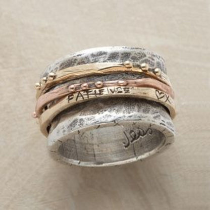 Retro ring in roségoud