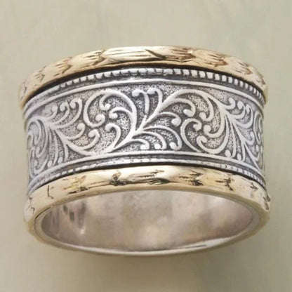 Retro ring in goud