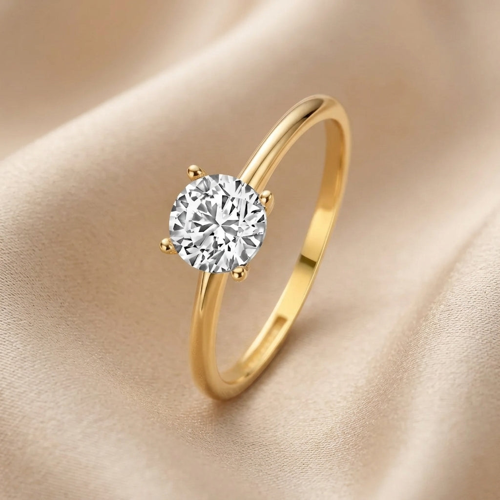 Ring Savaya Strand in wit goud