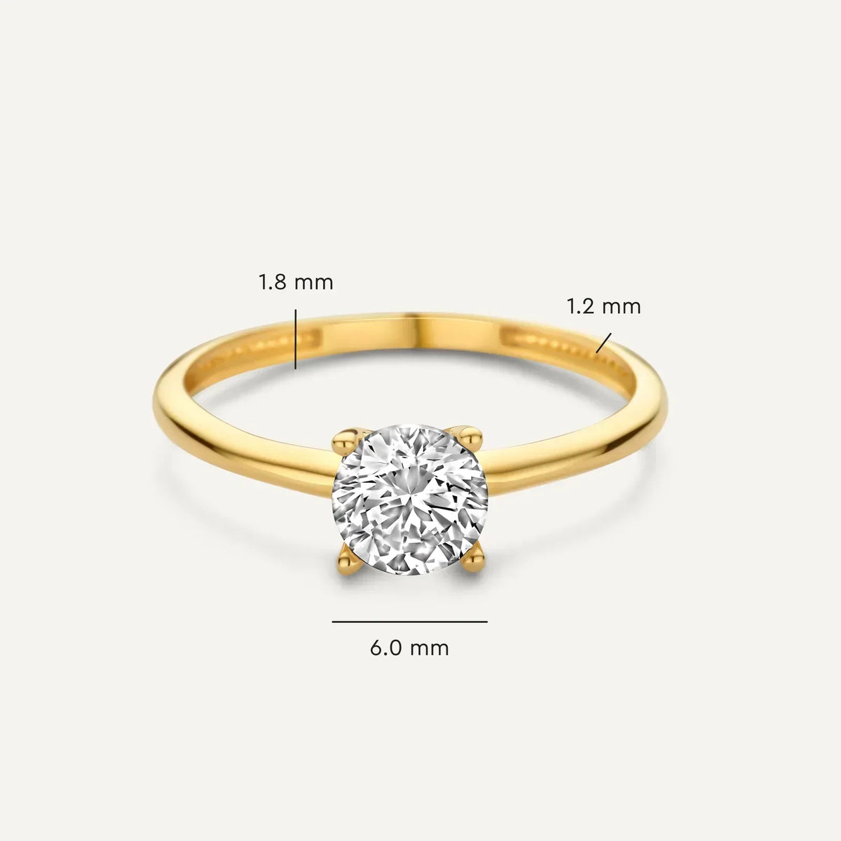 Ring Savaya Strand in wit goud