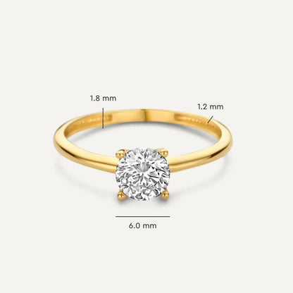 Ring Savaya Strand in wit goud