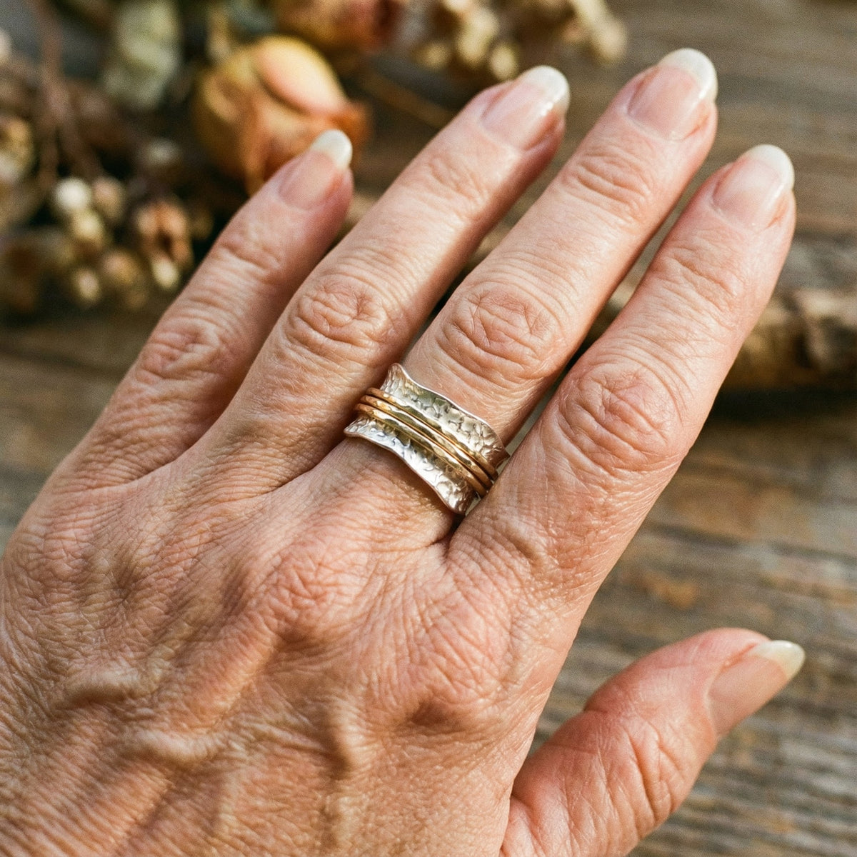 Fijne vintage ring in goud