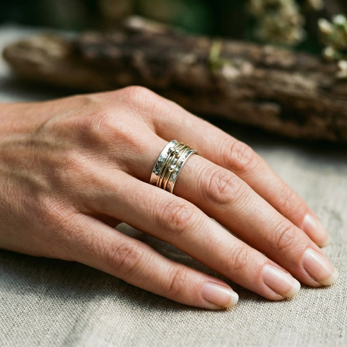 Tweekleurige vintage ring | Goud