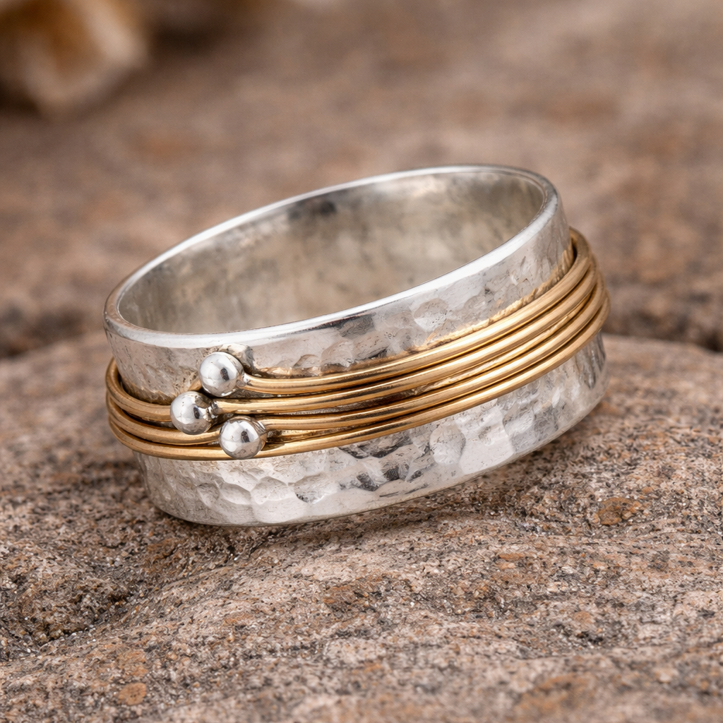 Tweekleurige vintage ring | Goud