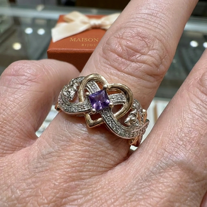 Ring Violetheart in tweekleurig goud