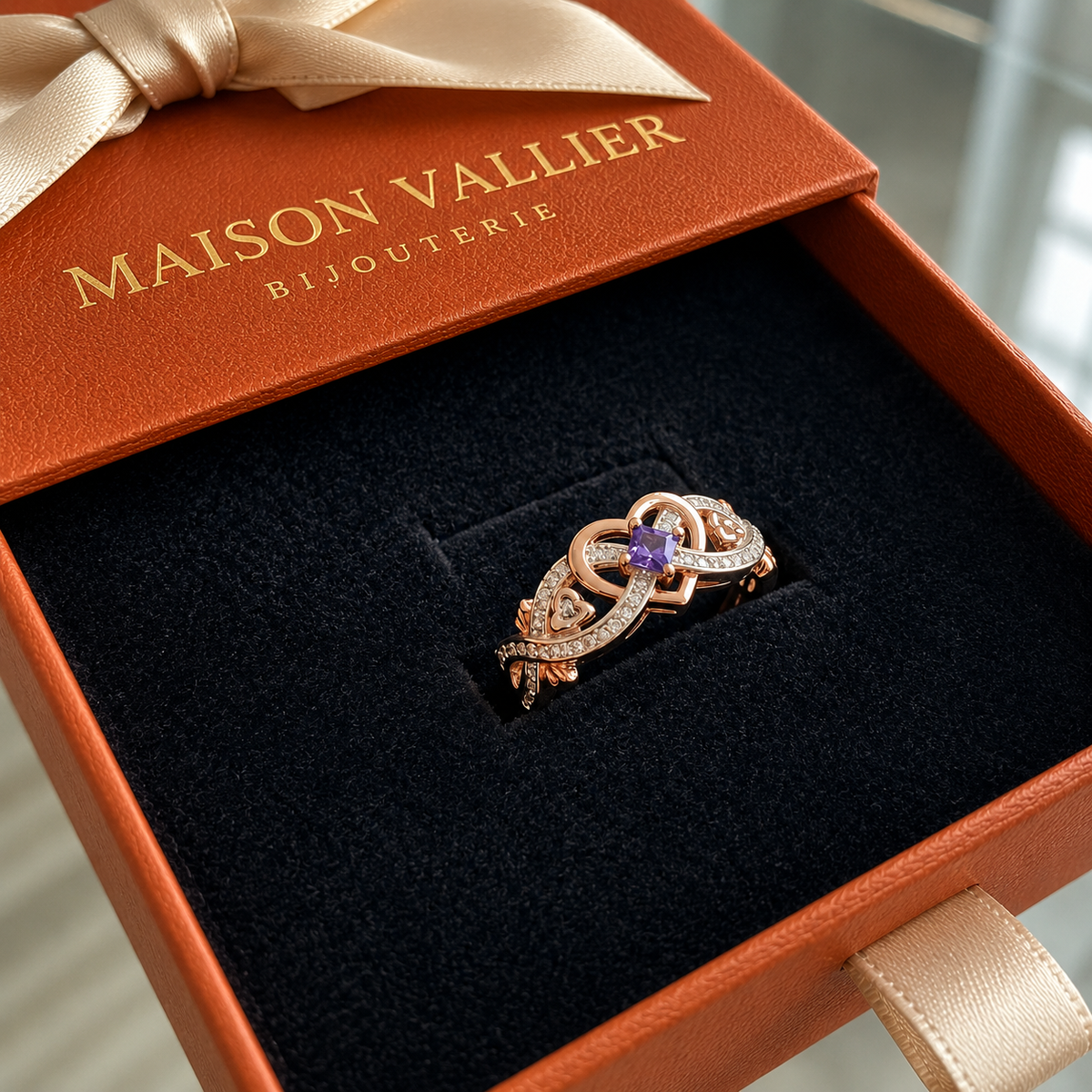 Ring Violetheart in tweekleurig goud