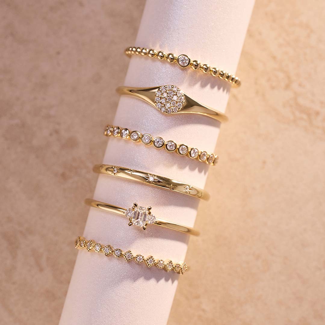 Bubbelring in goud