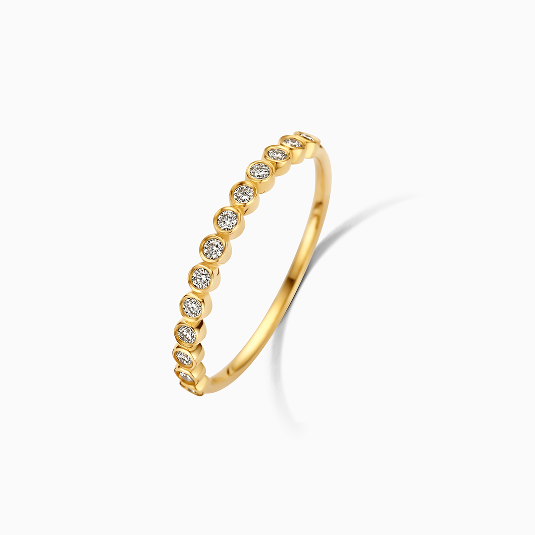 Bubbelring in goud