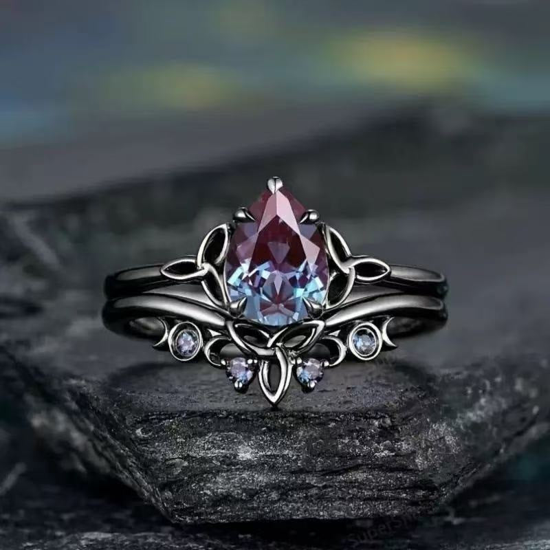 Ring met amethist | Witgoud