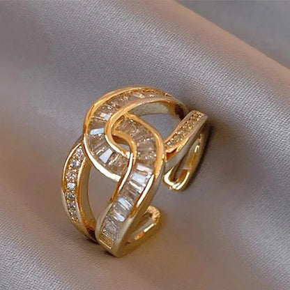 Elegante ring met strik in goud