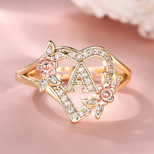 Ring met kristallen in goud