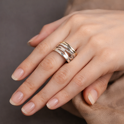 Retro ring Oco in goud