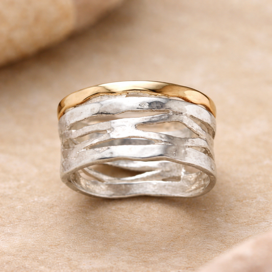 Retro ring Oco in goud