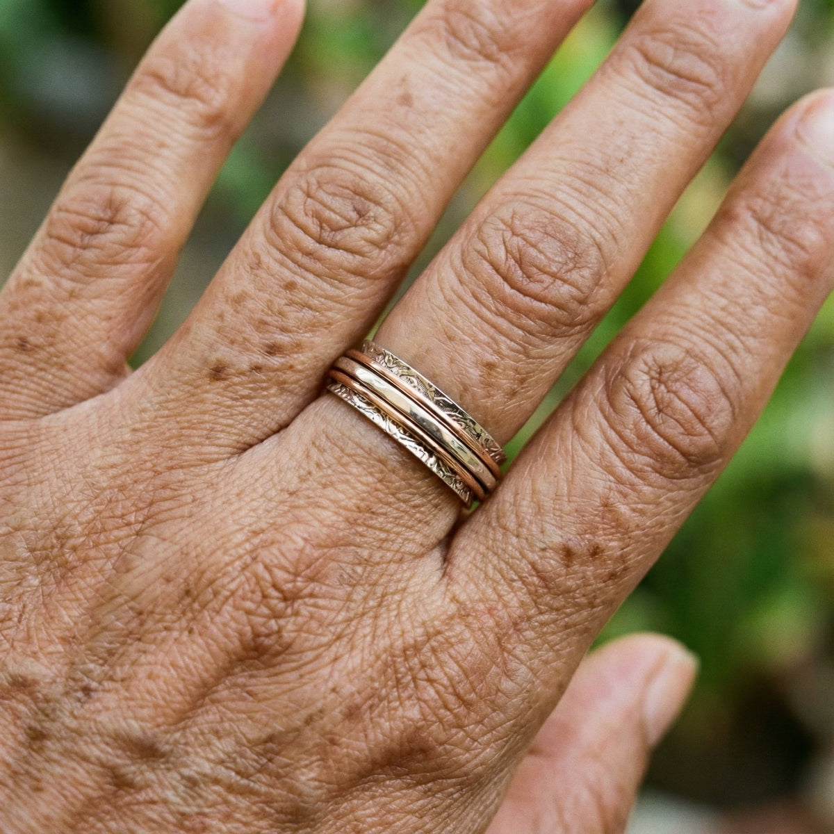 Klassieke retro ring in goud