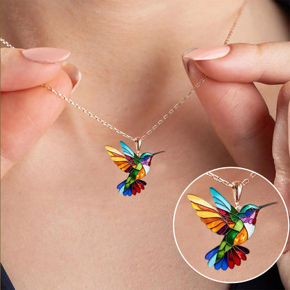 Mooie ketting met zwaluw en gratis oorbellen, tijdelijke aanbieding in goud