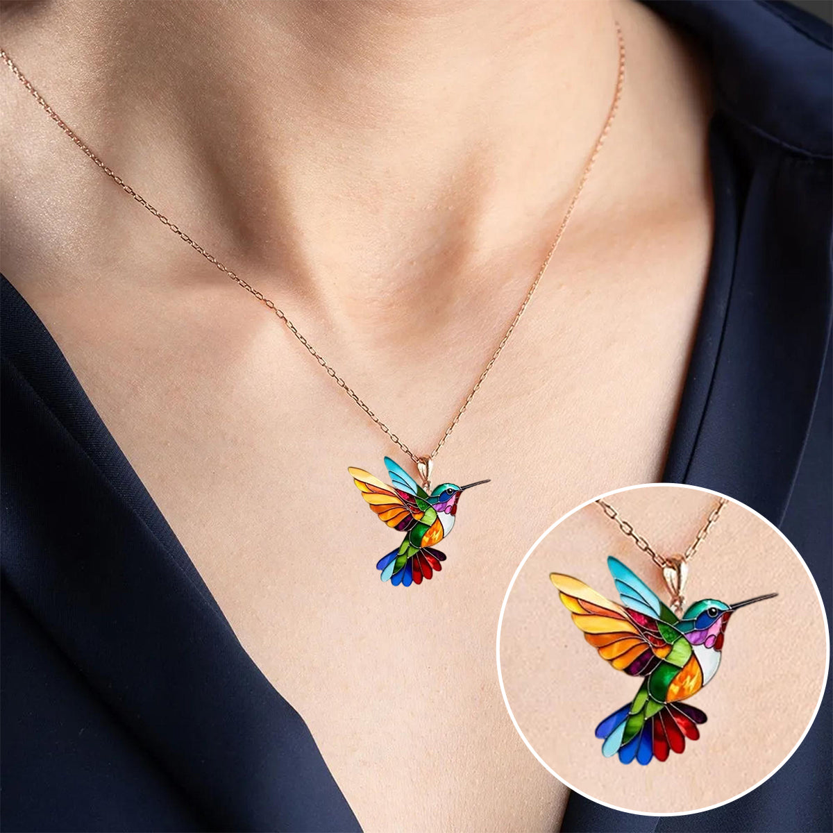 Mooie ketting met zwaluw en gratis oorbellen, tijdelijke aanbieding in goud