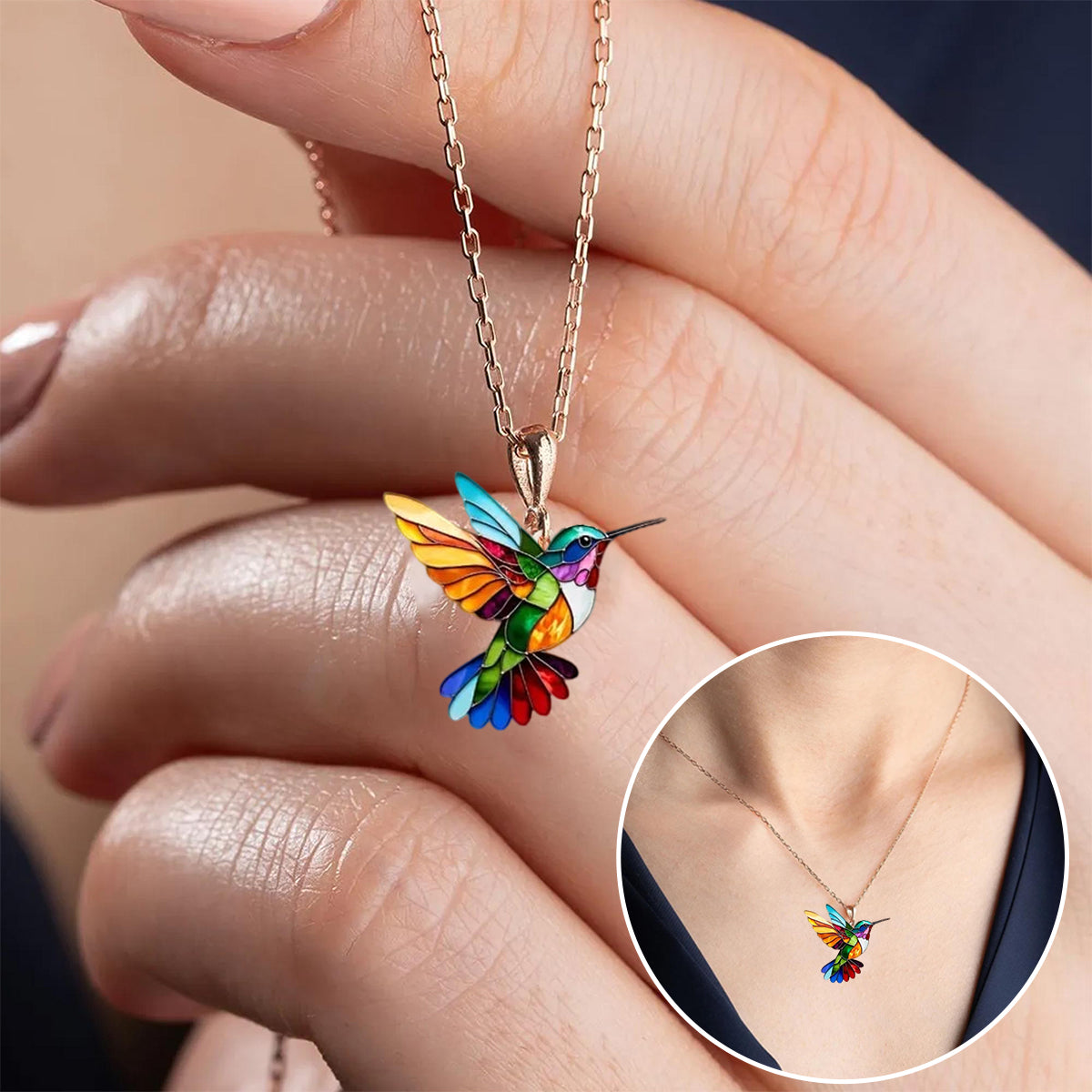 Mooie ketting met zwaluw en gratis oorbellen, tijdelijke aanbieding in goud