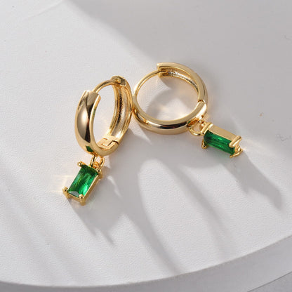 Elegante oorbellen Louisa met smaragd in goud