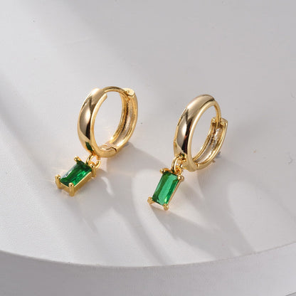 Elegante oorbellen Louisa met smaragd in goud