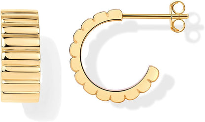 Klassieke lijnoorbellen in goud